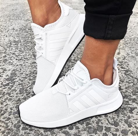 white adidas sneakers girl|all white girls athletic shoes.